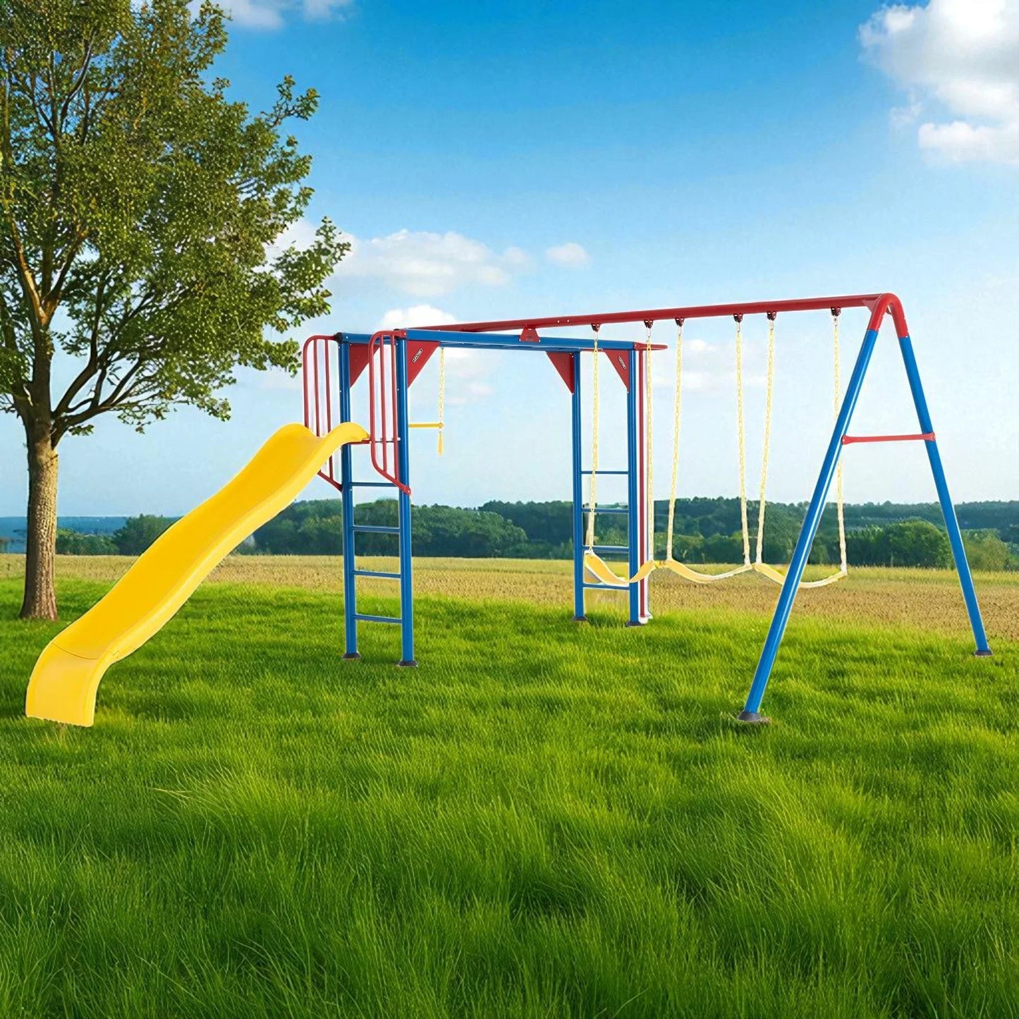 Mazonvintage Monkey Bar Adventure Swing Set (Primary) - 91022