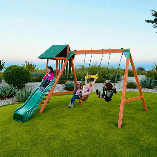 Basic Swing Set with Slide