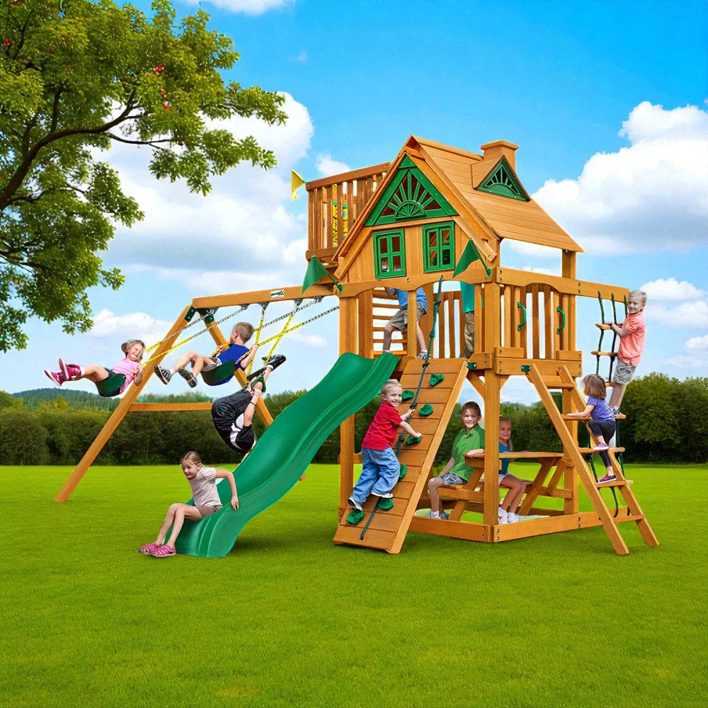 Chateau w/ Sky Loft Swing Set