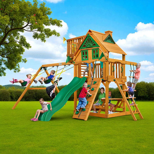 Chateau w/ Sky Loft Swing Set