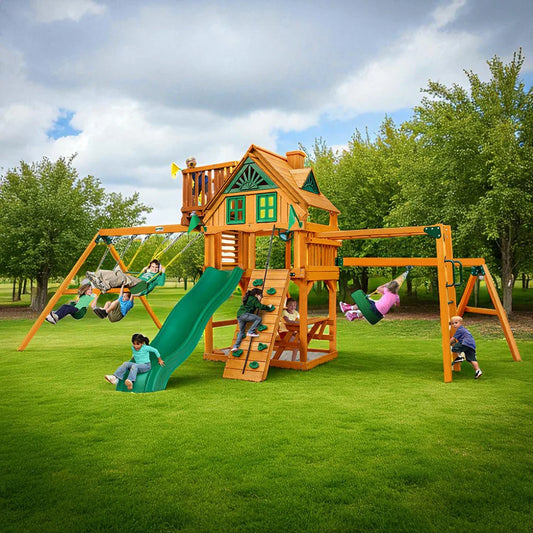 Homestead w/ Sky Loft Swing Set