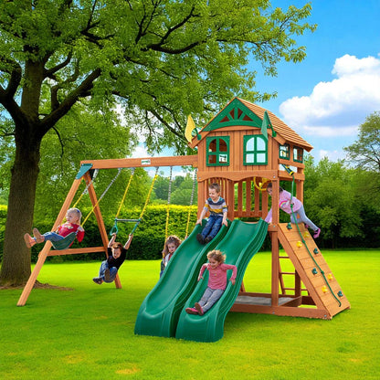 Outing w/ Dual Slides Swing Set