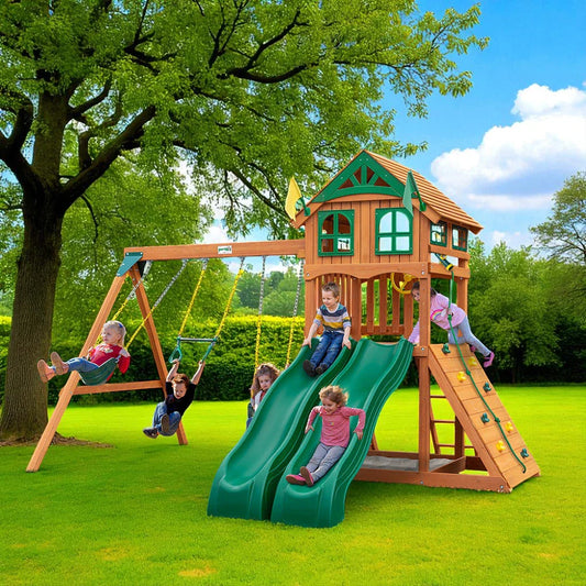 Outing w/ Dual Slides Swing Set