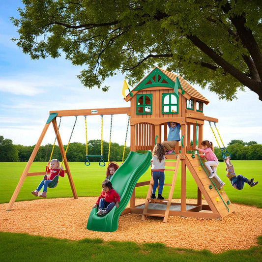 Outing w/ Trapeze Bar Swing Set