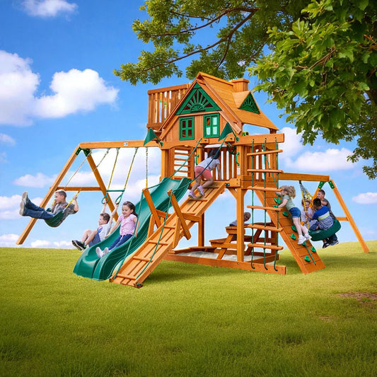 Frontier w/ Sky Loft Swing Set