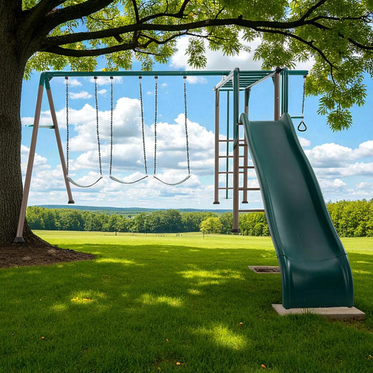 Mazonvintage Monkey Bar Adventure Swing Set (Earthtone) - 91028