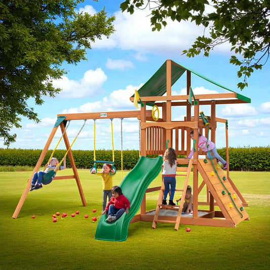 MazonvintagePlaysets Outing With Monkey Bars Swing Set
