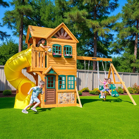 Boulder Station Swing Set - Installation Available