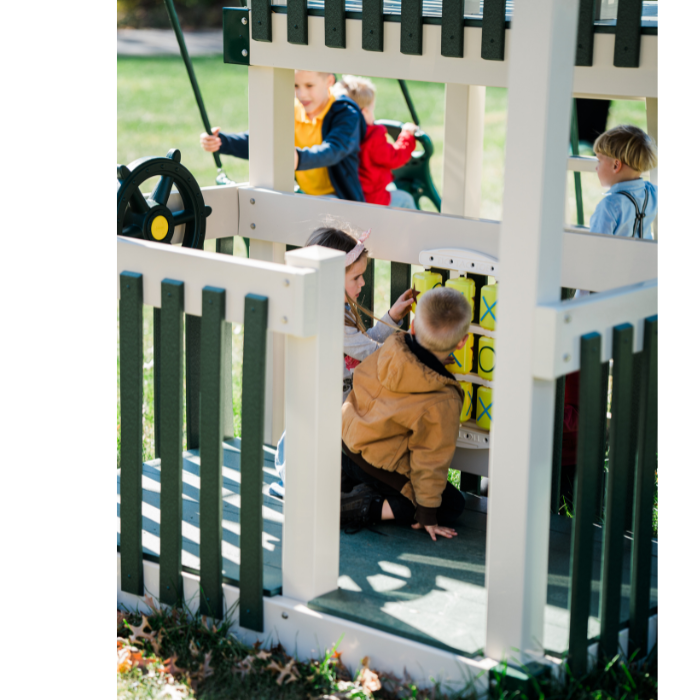 Orbit Nebula Climber Vinyl Swing Set