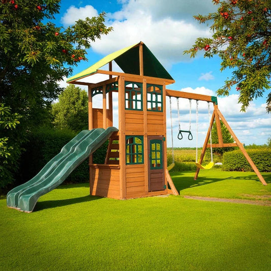 Mazonvintage Treasure Cove Wooden Swing Set